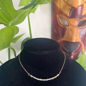 Small opal beads on a 14k gold filled wire, 14k gold filled necklace